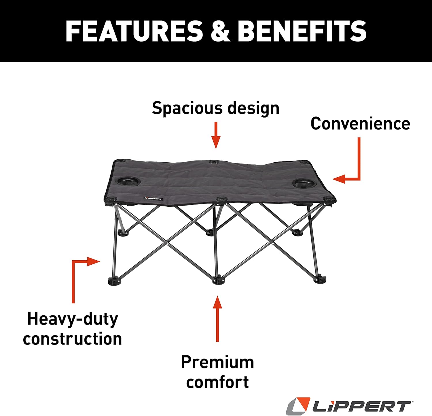 Dark Gray Campfire Ottoman G275948