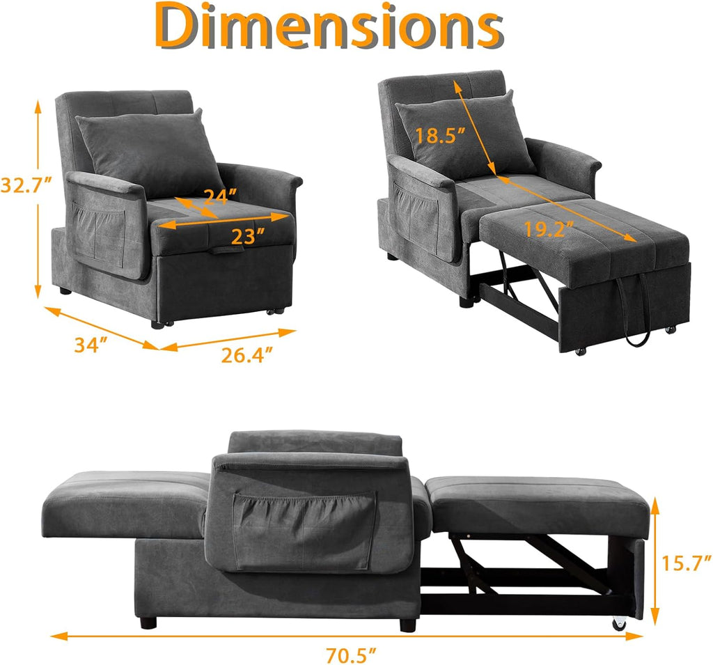 3 in 1 Folding Sofa Bed Chair O18882