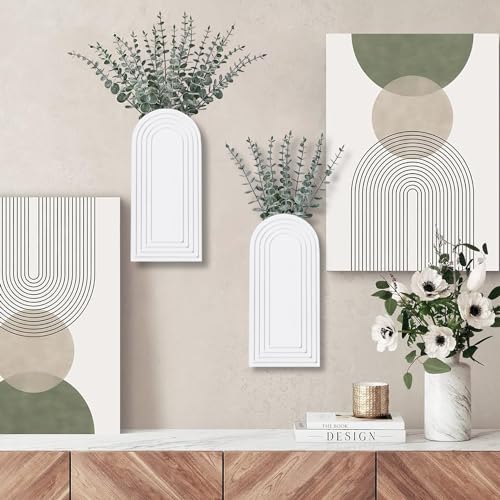 White Wood Wall Vase W642698