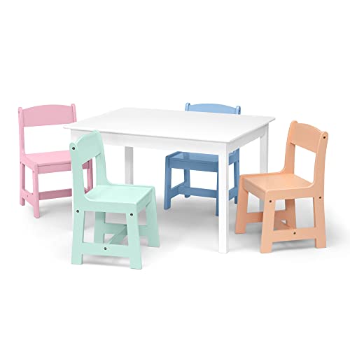 White Table with 4 Chairs L361524