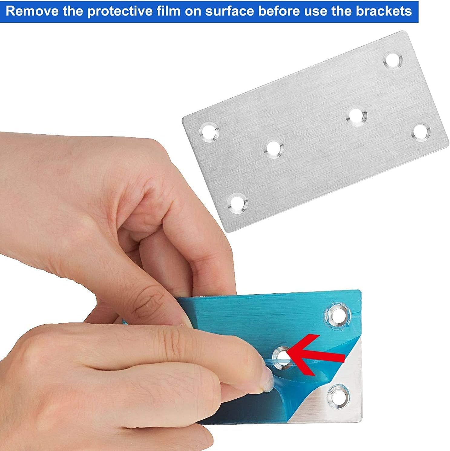 22 Pcs Stainless Steel Flat Mending Plate, 2x4 Inch Metal Brackets Q7961