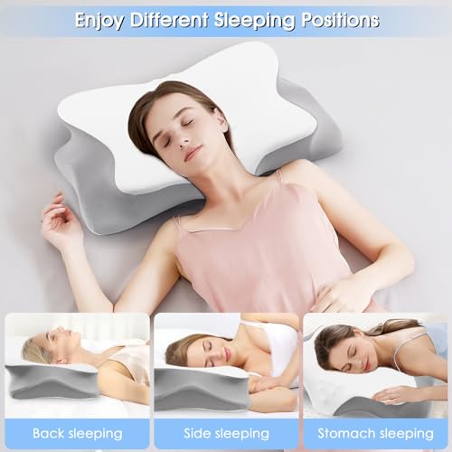 Memory Foam Cervical Neck Pillow O7663