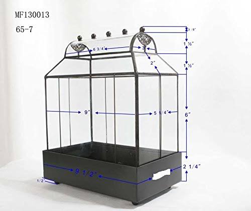Barrel Roof Wardian Case Terrarium Container S33007