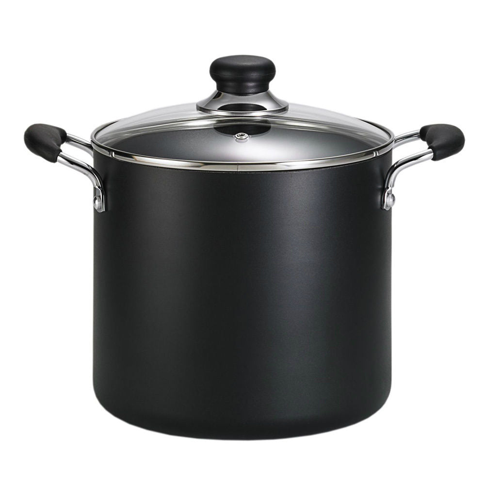 2PC Black 12 Quart Non-Stick Stock Pot M5842