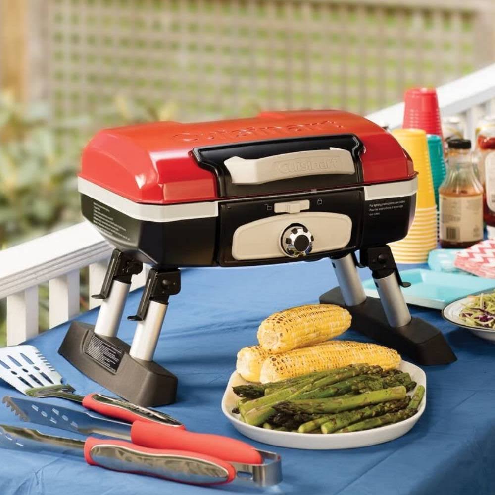 Red Portable Tabletop Gas Grill F525388