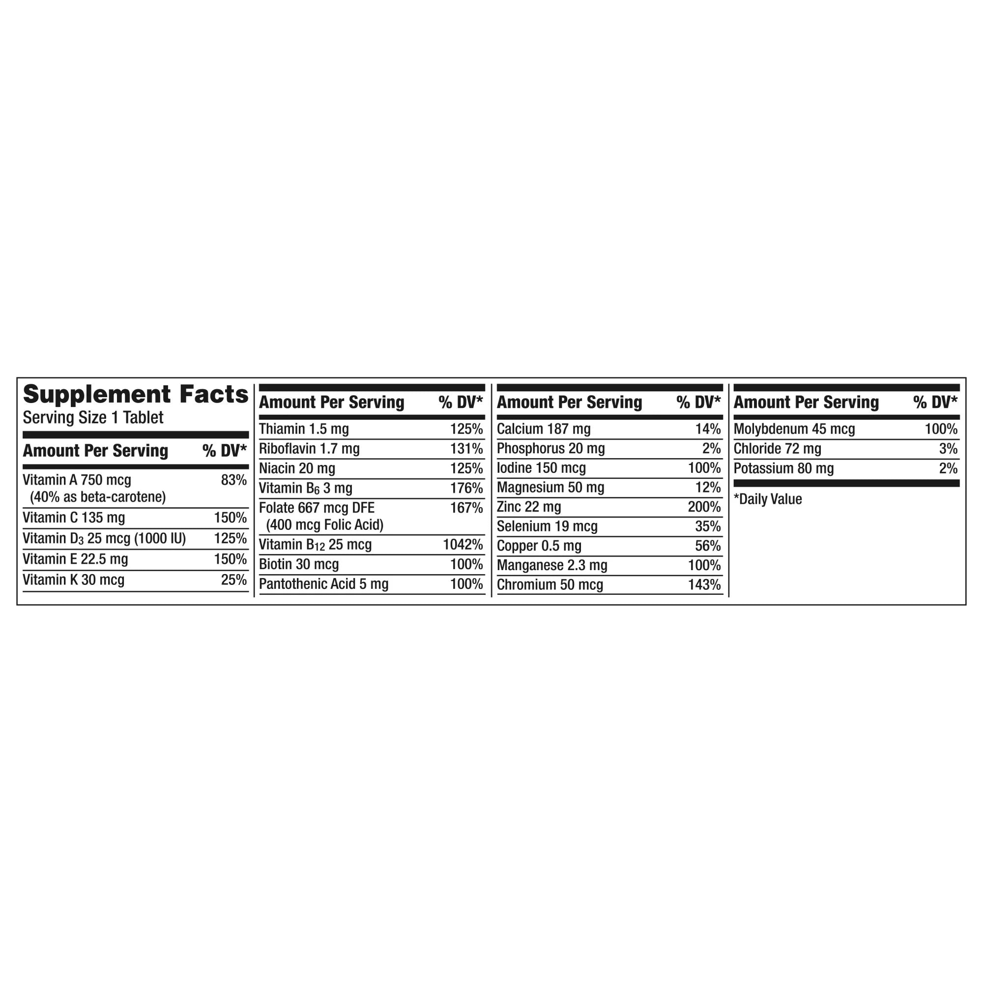 325 Ct Multivitamin for Adults 50 Plus Q371