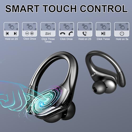 Bluetooth 5.4 Wireless Earbuds with Earhooks Z1530