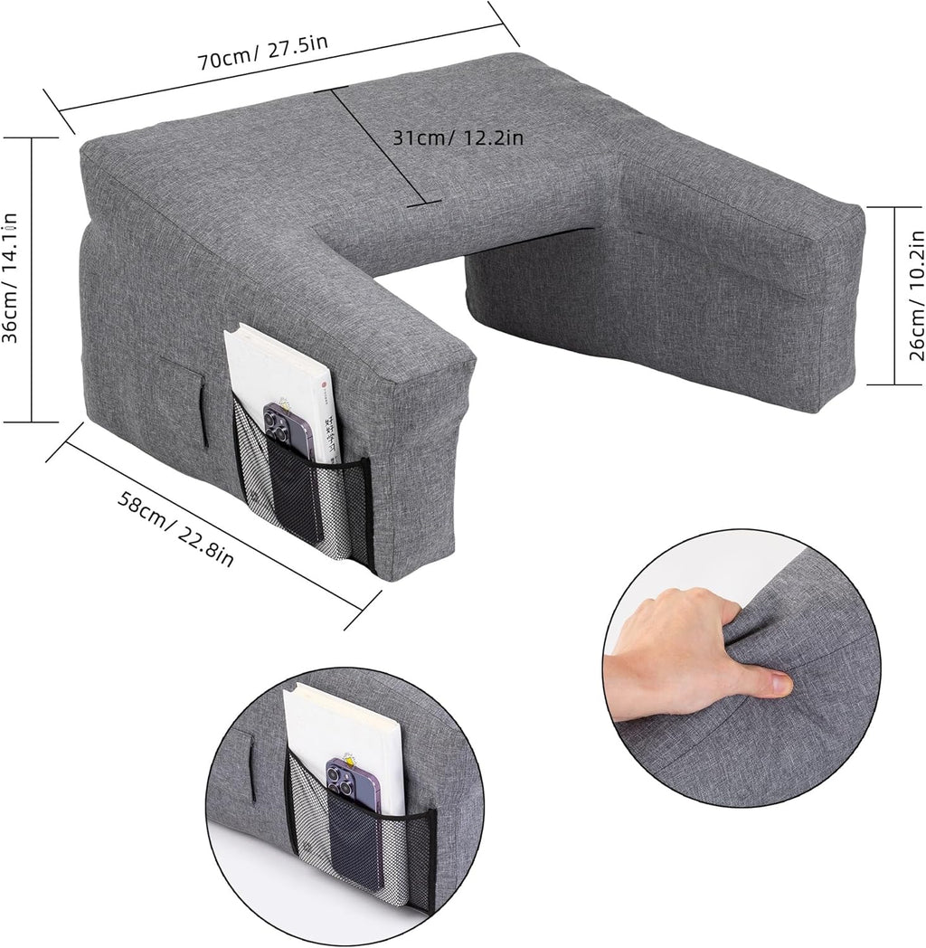 Inflatable Bed Rest Pillow with Lap Desk R17970