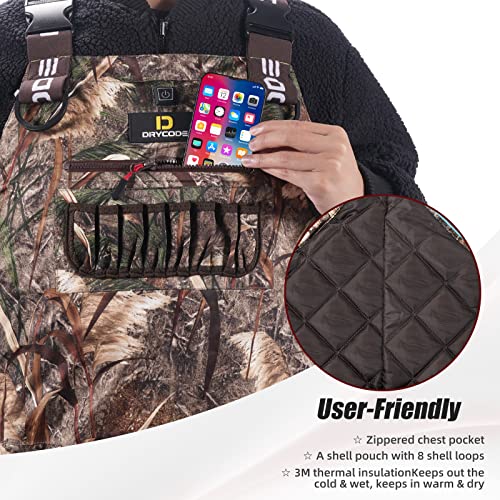 Waterproof Fleece-Lined Insulated Chest Waders with 1600g Boots U72913