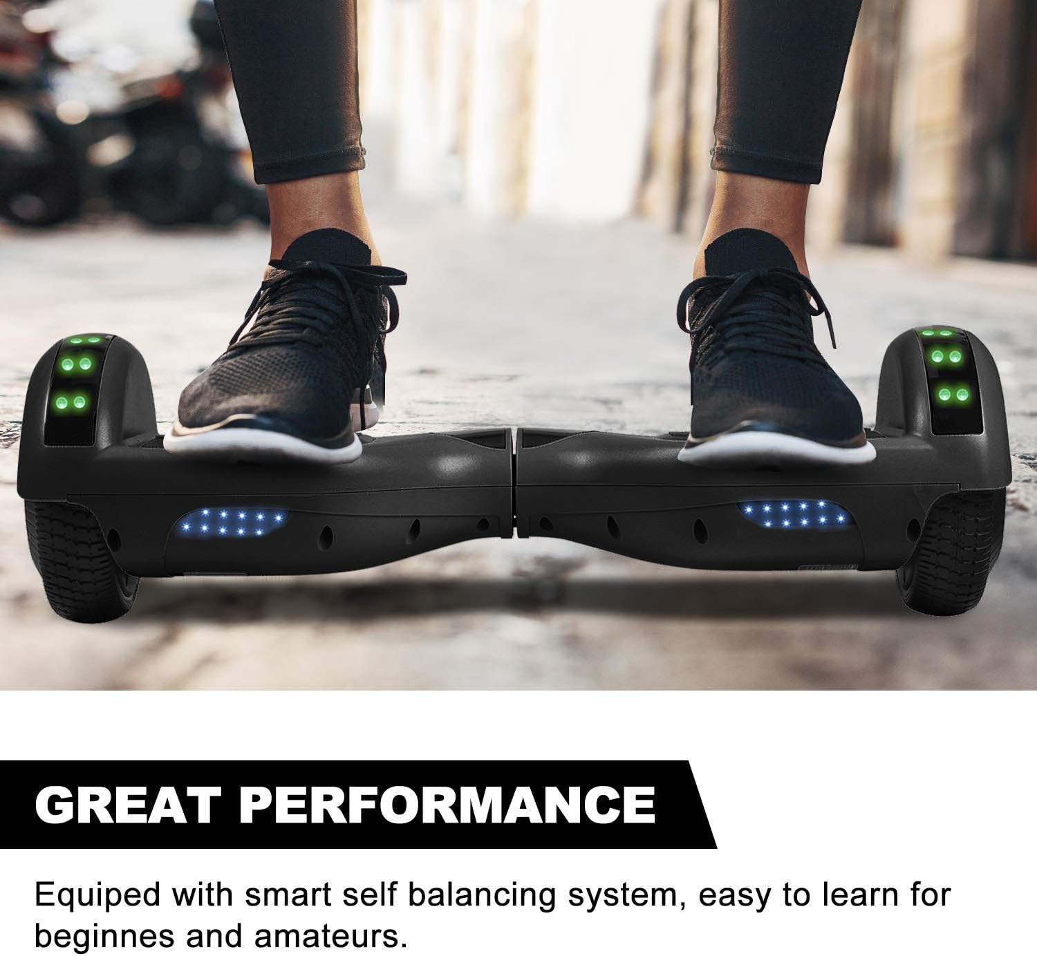 6.5" Wheels Electric Self Balancing Scooter with Bluetooth Speaker Lights N99154