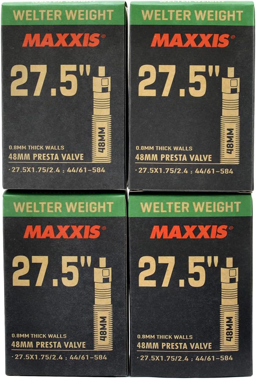 27.5 x 1.75-2.4 48mm Presta Bike Inner Tube, 4packs C407