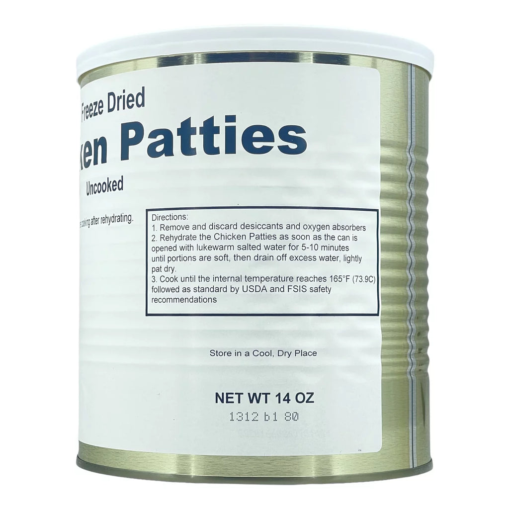 6 Cans Uncooked Freeze Dried Chicken Patties S5974