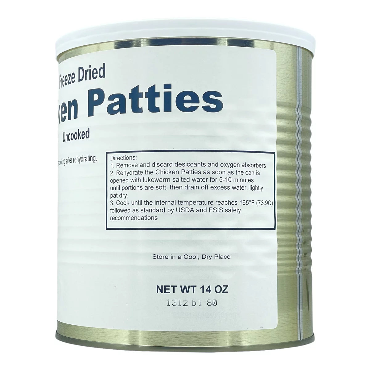 6 Cans Uncooked Freeze Dried Chicken Patties S5974