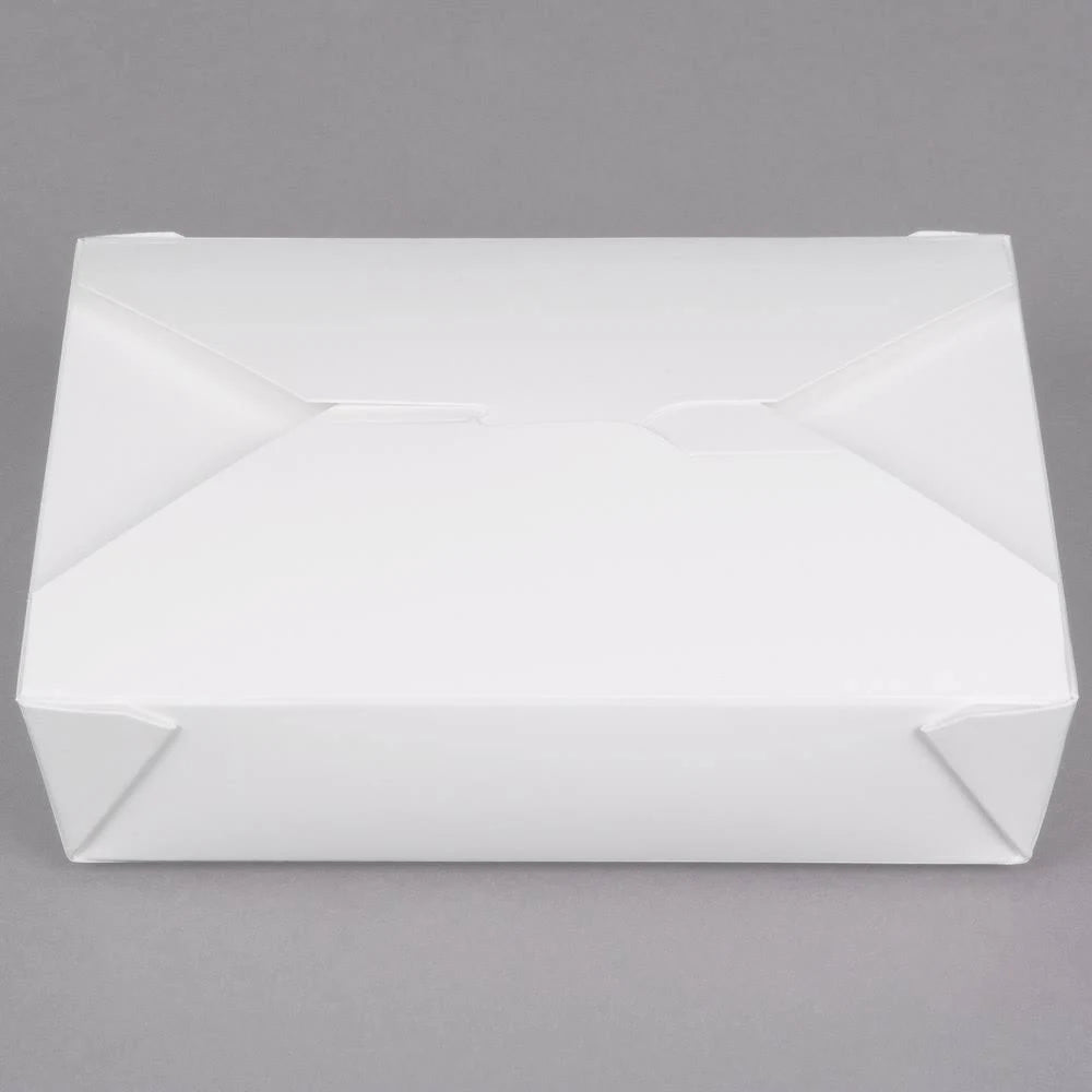 White Microwavable Paper Take-Out Container - 240/Case Y554410