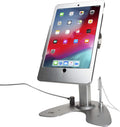 White Dual Kiosk Stand with Locking Case, Cable, Stylus and Tether X4353