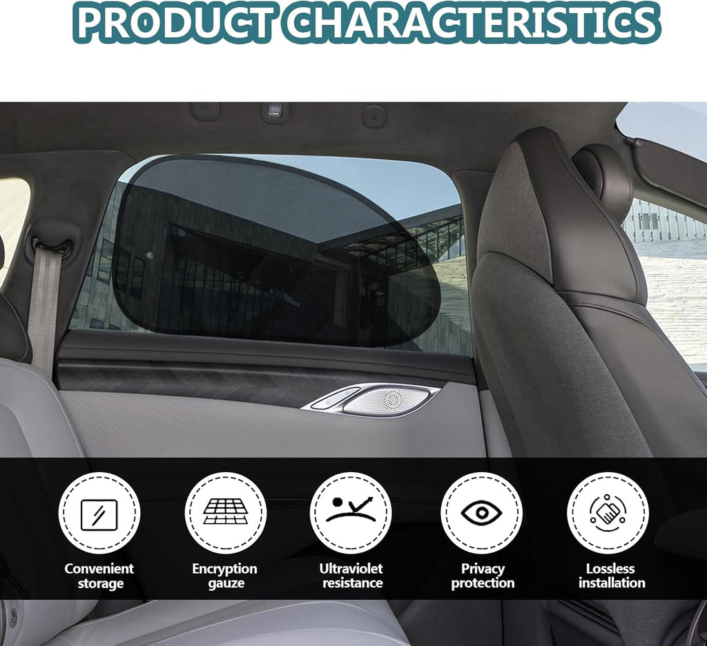 2PCS Universal Side Window Car Sun Shades (Large) O2640