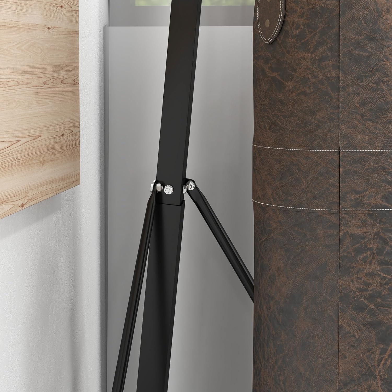 Height Adjustable Heavy Bag Stand with Weighted Base R387193