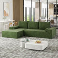 Beige White L-Shape Modular Sectional Sofa T596