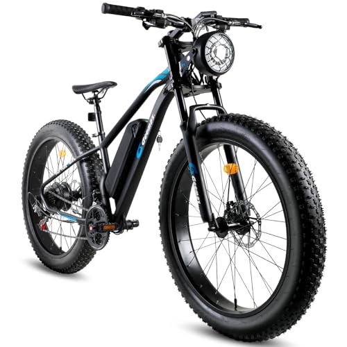 26" x 4.0 Fat Tire Electric Bike, 500W (Peak 750W) 36V 10.4Ah Lithium Battery, 25MPH, 21-Speed H126860