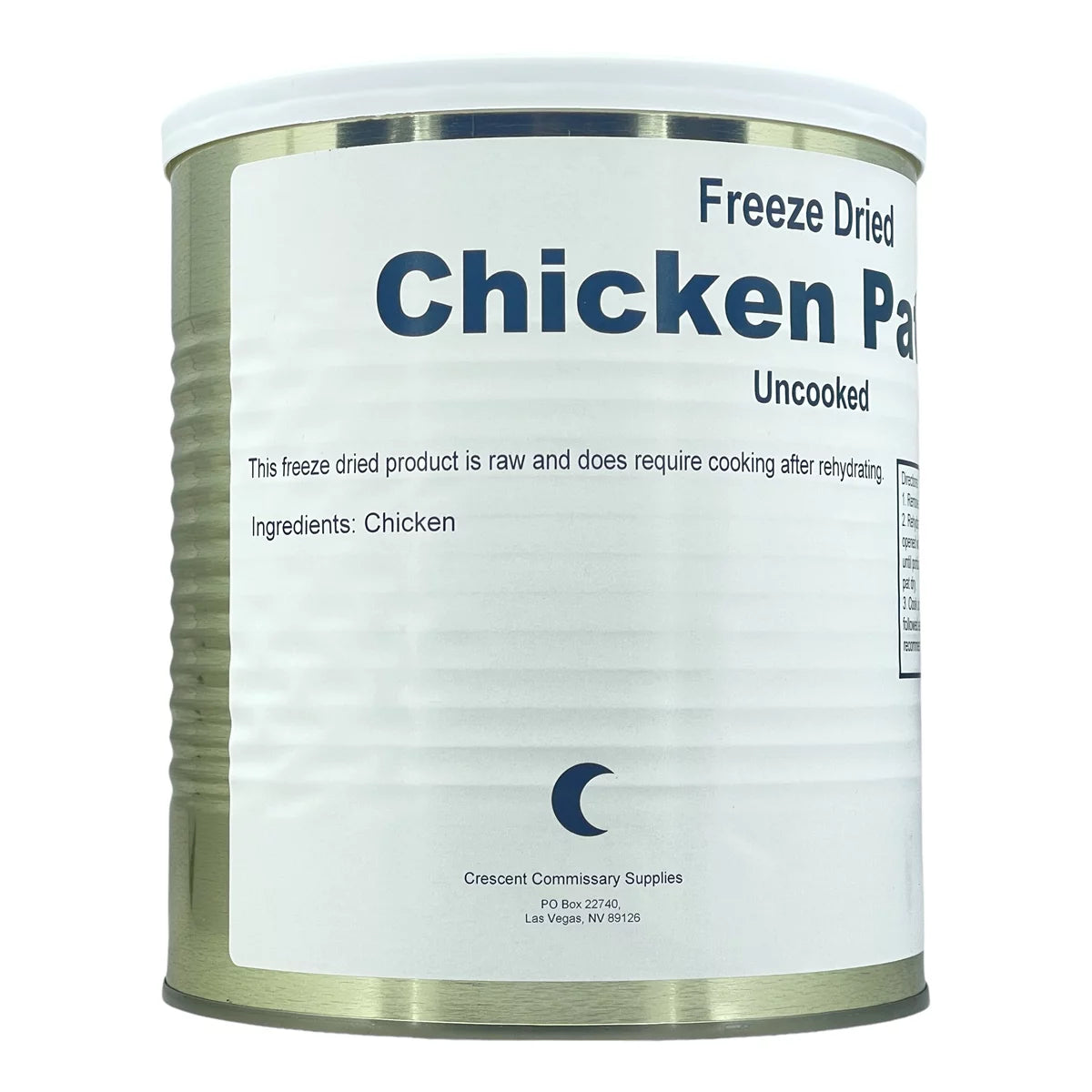 6 Cans Uncooked Freeze Dried Chicken Patties S5974