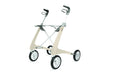 Wide Track Oyster White Rollator Walker with Organizer Bag L679