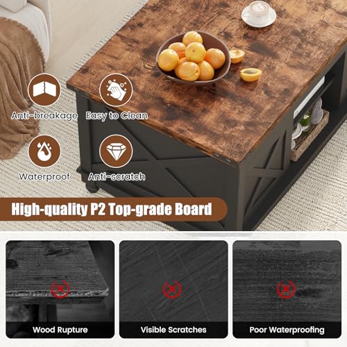 White Lift Top Coffee Table with Storage G74311
