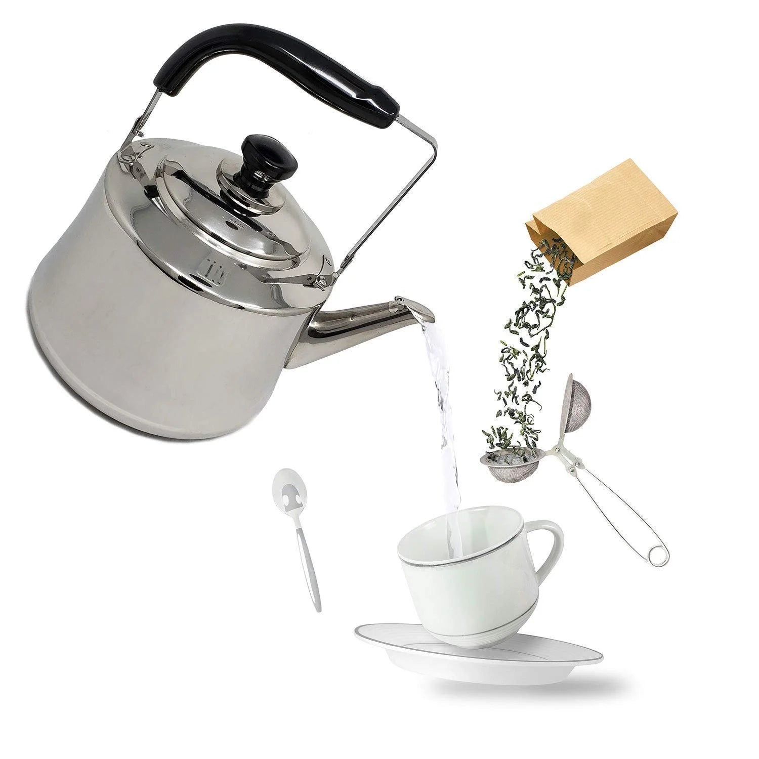 5 Liter Stainless Steel Whistling Stovetop Teakettle H252541