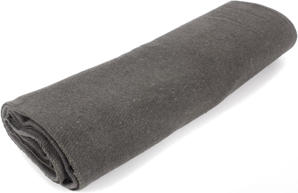 Grey Warm Wool Fire Retardant Blanket, 62" x 80" R12742