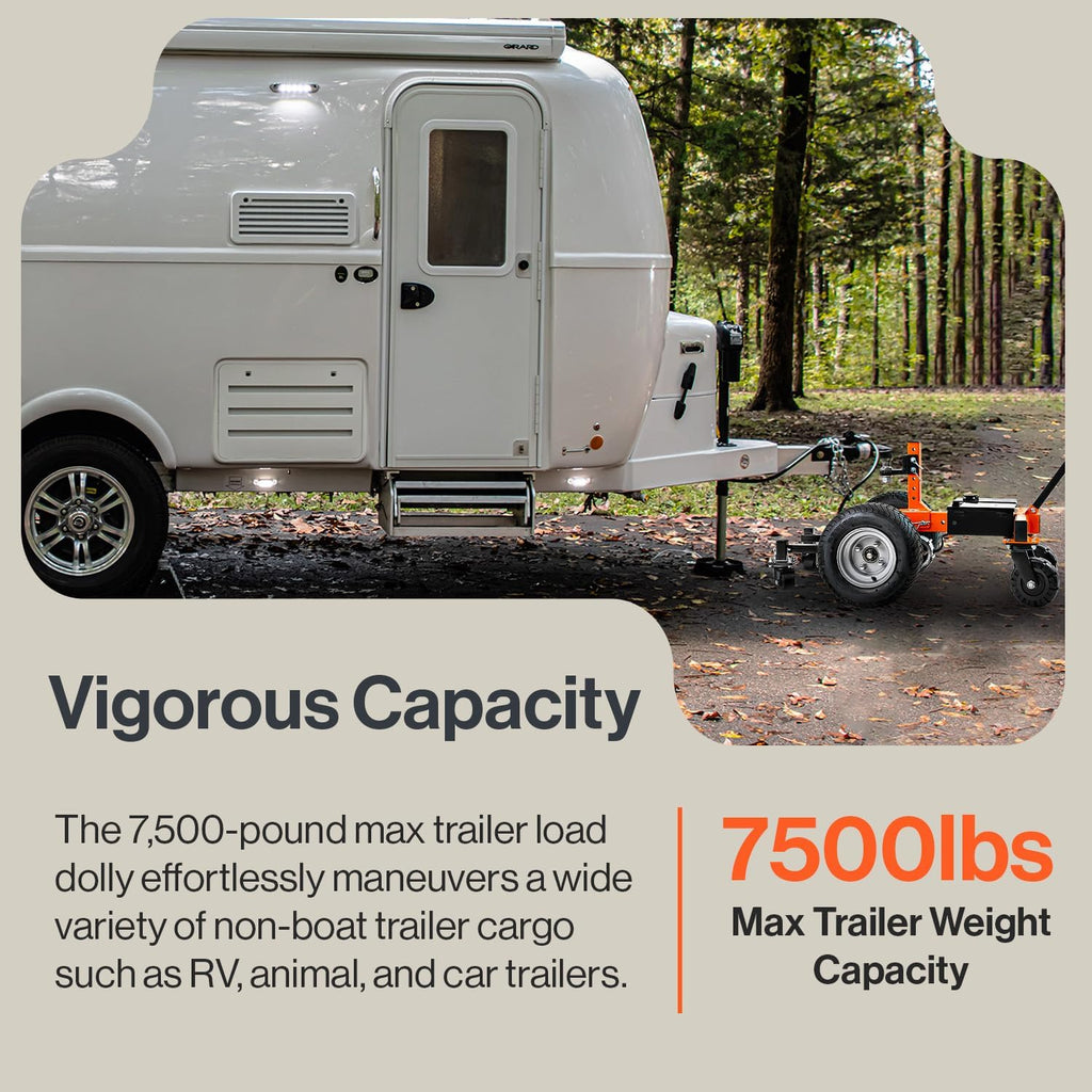 Electric Trailer Dolly 7500lbs Max Trailer Weight All-Terrain Wheels S2525