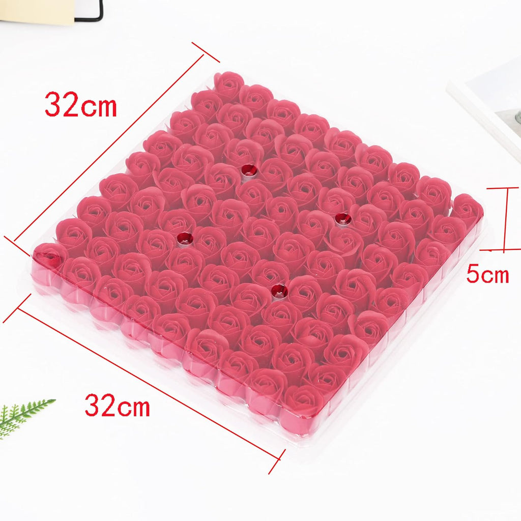 81Pcs Red Scented Bath Soap Rose Flower I2763