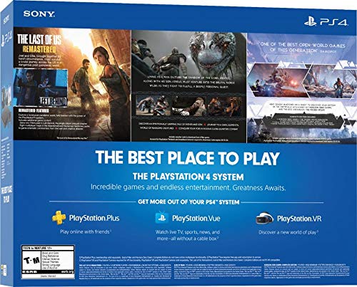 1TB HDD PS4 Console Slim Bundle with Three Games Dualshock 4 Wireless Controller Jet Black L8576