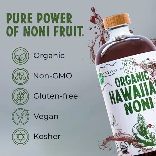 Organic Hawaiian Noni Juice - 1 Pack of 32oz Glass Bottles M866057