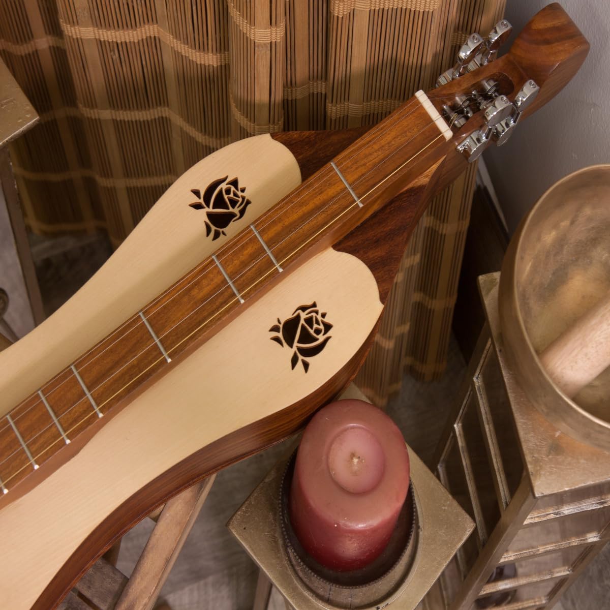 4-String Dulcimer with Rose Soundholes H7154