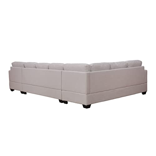 Beige U-Shape Sectional Sofa B6711