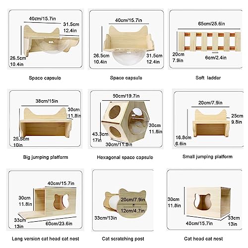 Solid Wood Cat Climbing Frame Set A5318