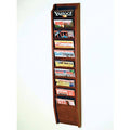 10 Pocket Magazine Rack Black Mahogany O2070