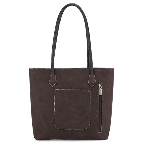 Large Woven Tote Bag with Zipper A2117