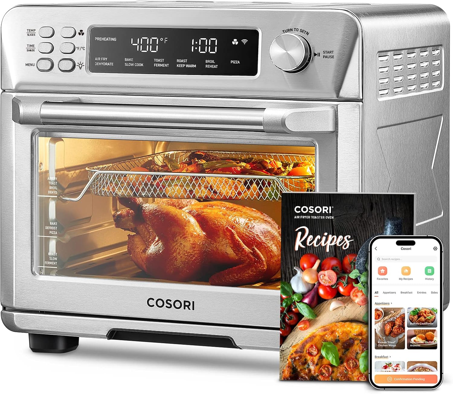 5-Qt Airfryer Toaster Oven Combo C38684