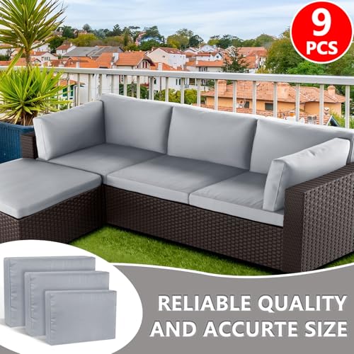 9p Waterproof Teal Blue Patio Cushion Covers P846916