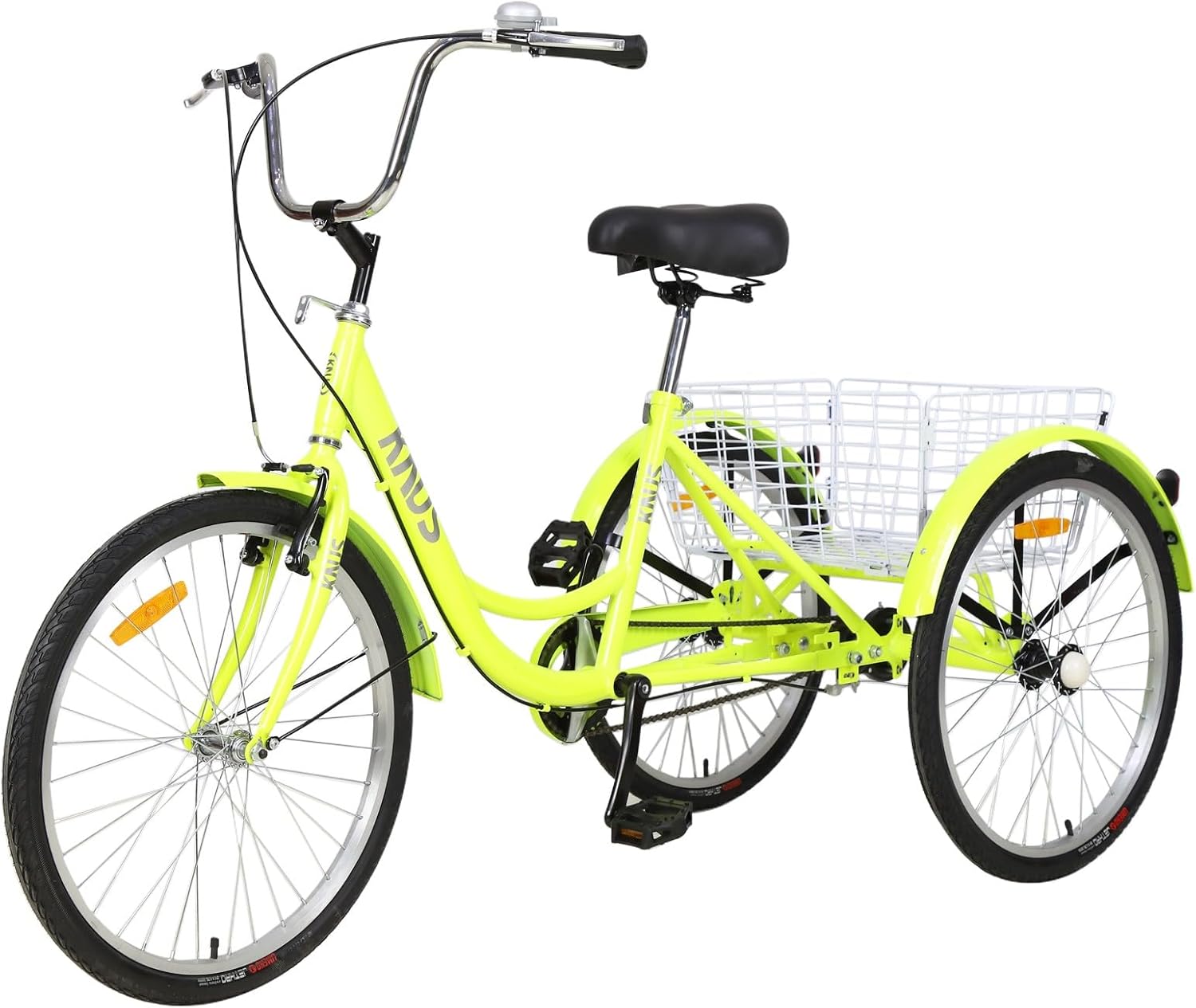 26 Inch 3-Wheel Cruiser Bicycle with Large Shopping Basket J385231