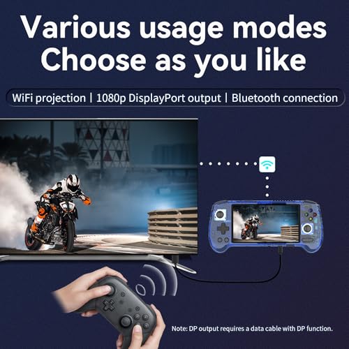 Blue 5.48" AMOLED Android 13 Handheld Retro Gaming Console R7023