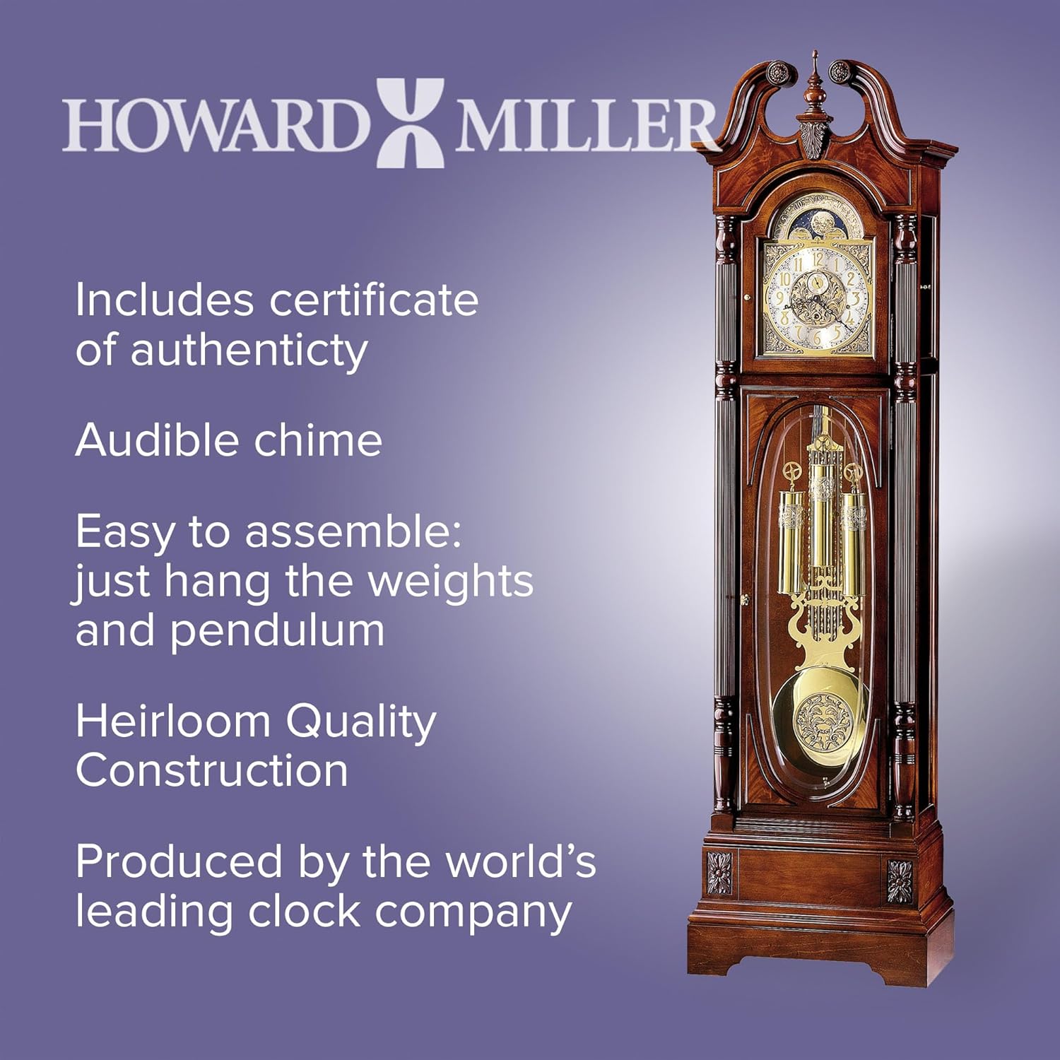 Windsor Cherry Grandfather Floor Clock S904