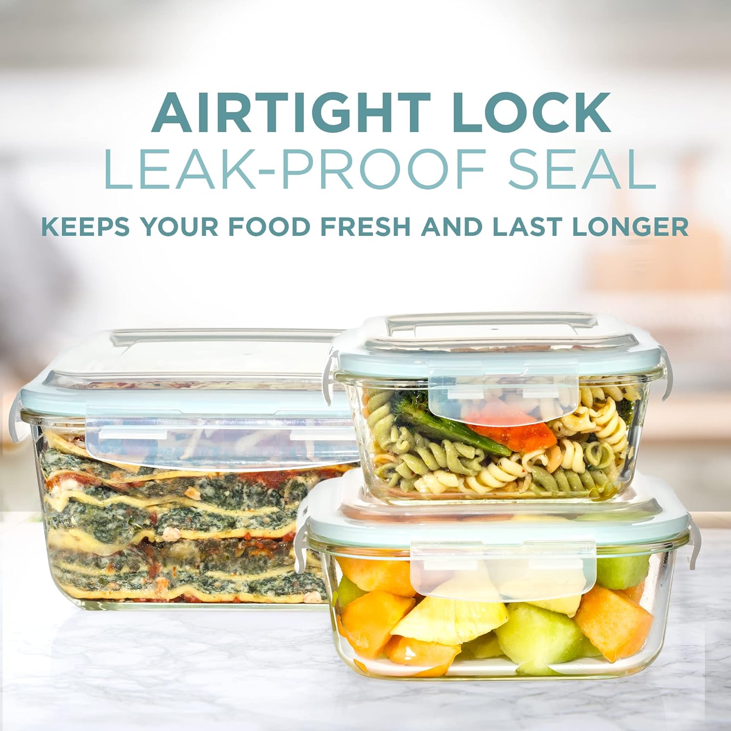 24 Pc Airtight Glass Food Storage Containers with Lids B965630