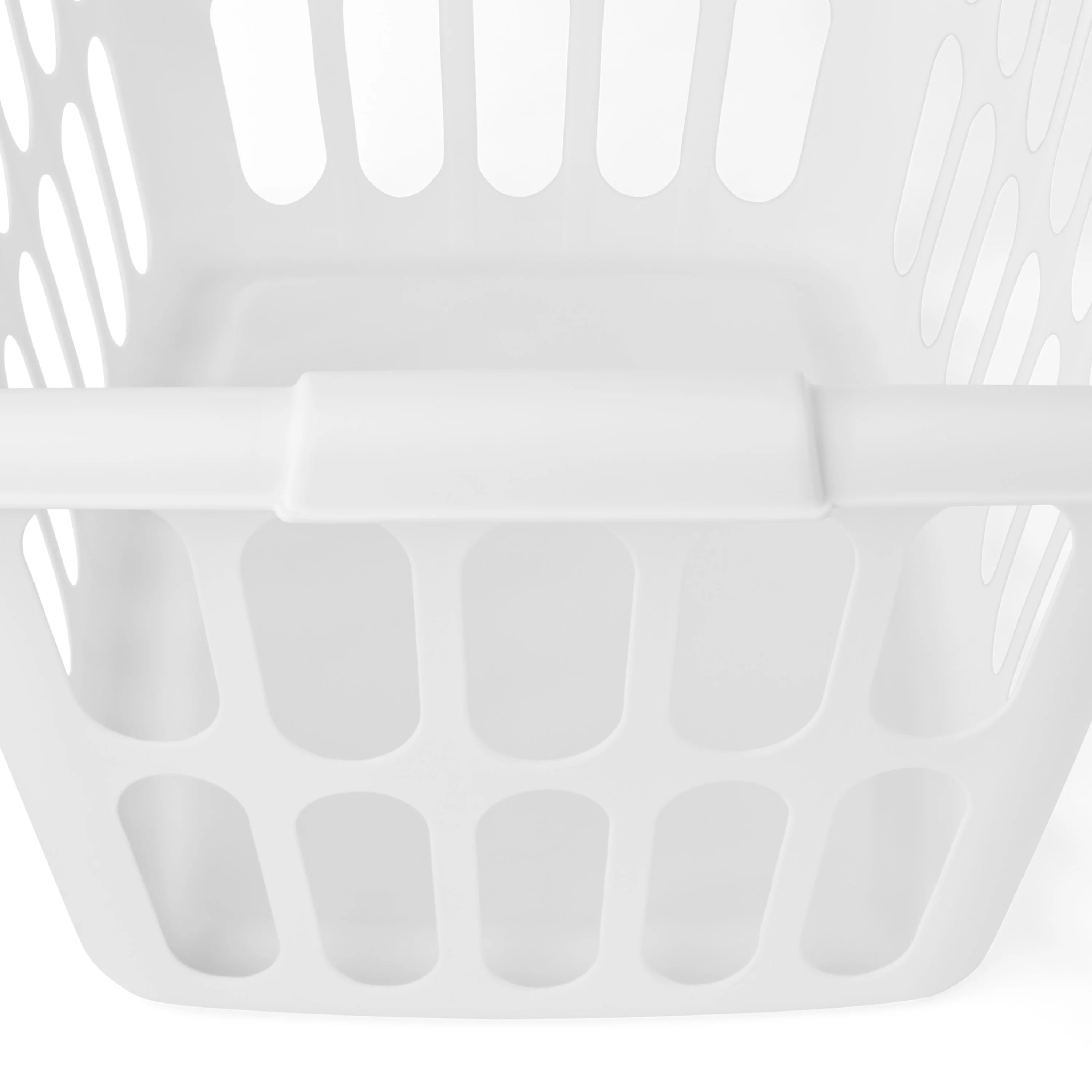 White 6 Pack Rectangular Plastic Laundry Basket K235