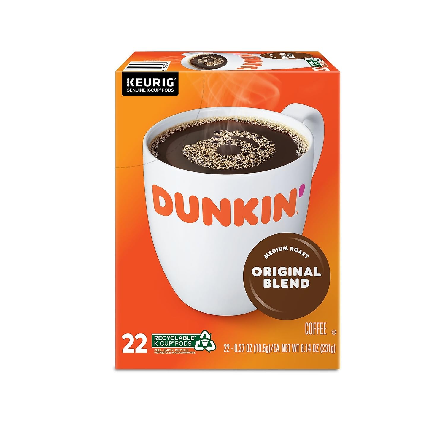 22 Keurig K-Cup Pods Medium Roast Coffee O312