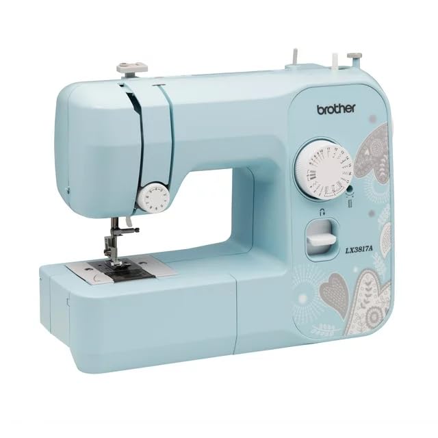 17-Stitch Portable Full-Size Sewing Machine, White R55034