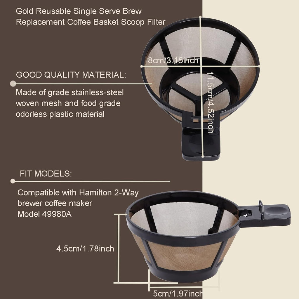 Gold Coffee Filters Replacement, Pack of 2 X6459