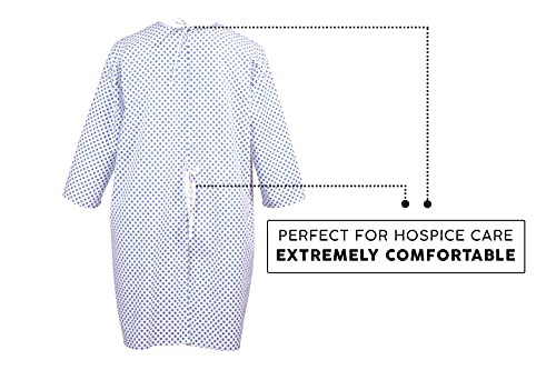6 Pack Cotton Blend Medical Patient Gowns White Q514403