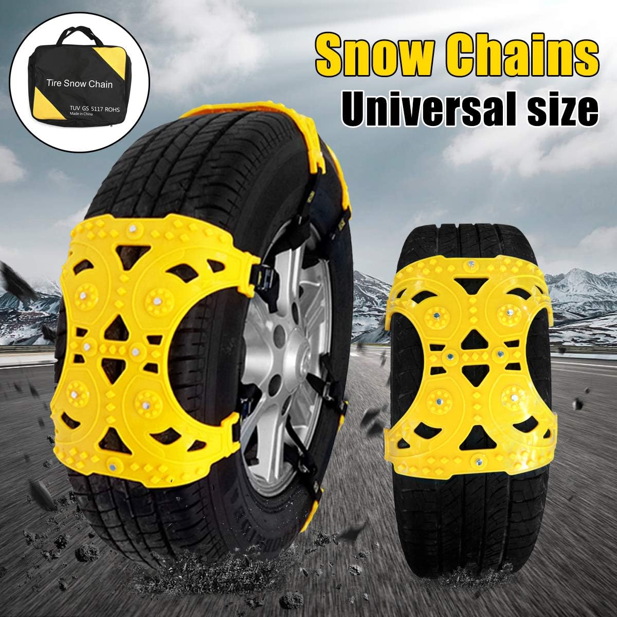 Universal Tire Security Snow Chains Pack of 6 O5654