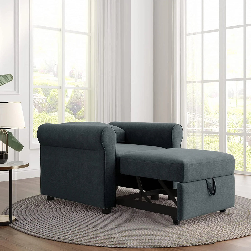 Dark Blue 3-In-1 Single Sofa Bed R758339